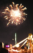 天神祭　船渡御　花火